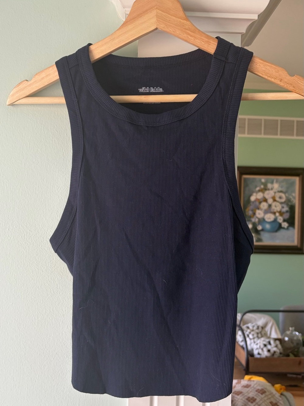 wild fable Black Ribbed Tank